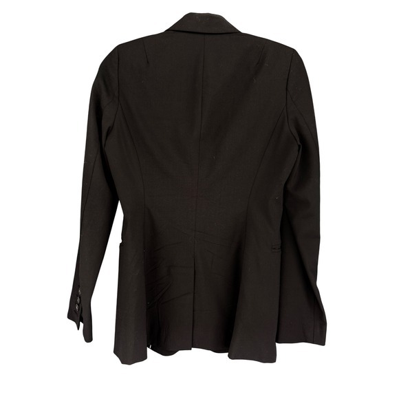 A3 Banana Republic Wool Blend Stretch Black‎ Blazer Modern Classic Jacket - Picture 4 of 4